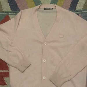 Acne Light Pink V-Neck Sweater
